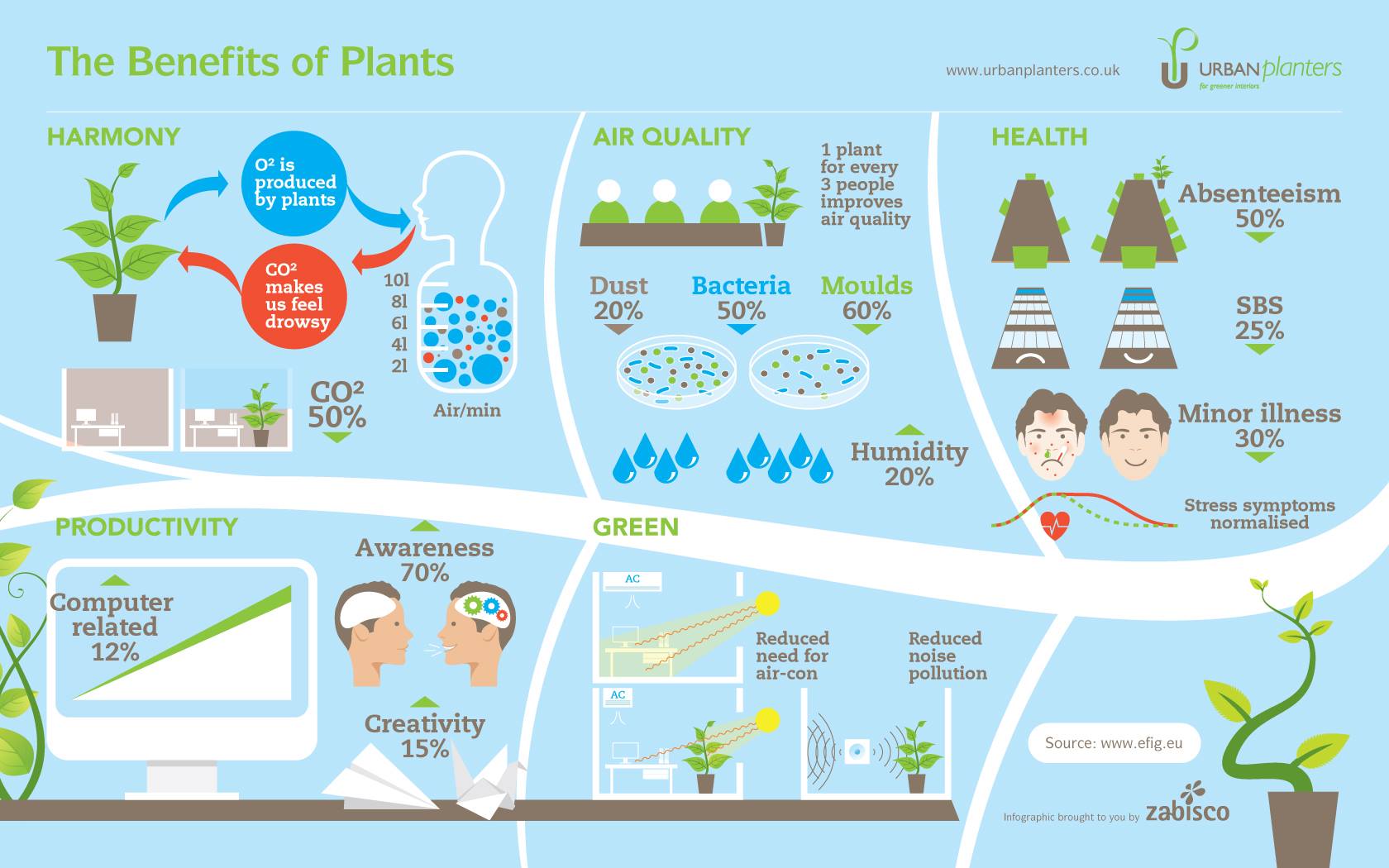 The Benefits of Plants in the Workplace