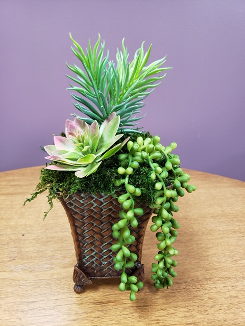 Desktop Faux Succulent Arrangement